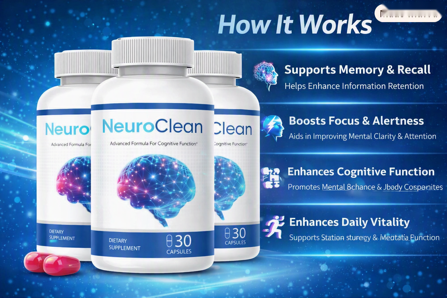 How NeuroClean works — 4 cognitive pathways